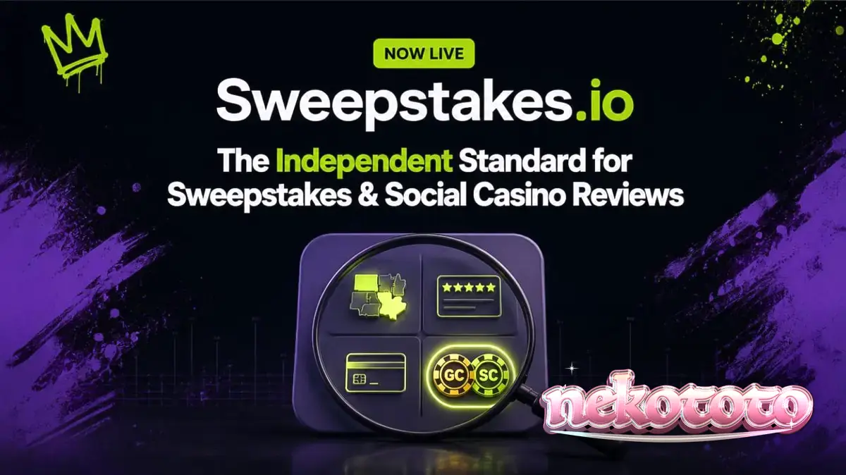 Antarmuka platform perbandingan kasino sosial Sweepstakes.io